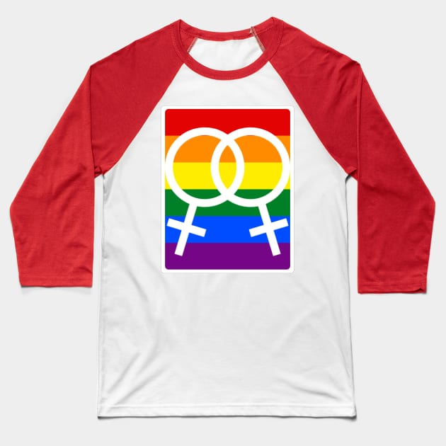 LGBT Gay Pride - Female Symbol Baseball T-Shirt by gayprideandpassion